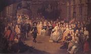 Hieronymus Janssens Charles II Dancing at a Ball at Court (mk25) oil painting on canvas